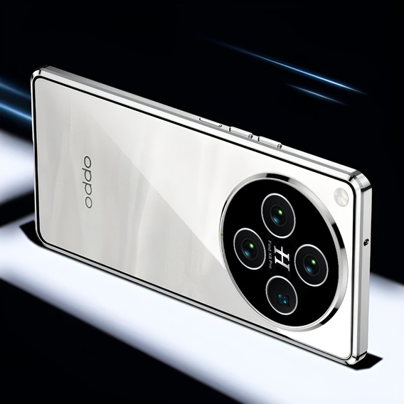 θήκη για το Oppo Find X8 Pro, Magnetic Dual Glass, ασημένια
