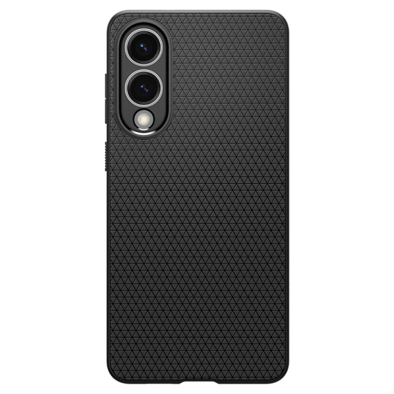 θήκη Spigen για Samsung Galaxy S25 Edge, Liquid Air, μαύρη + μετριασμένο γυαλί 9H