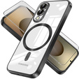 Θήκη για Samsung Galaxy S25 Edge, Electro MagSafe, μαύρη + Γυαλί για την οθόνη