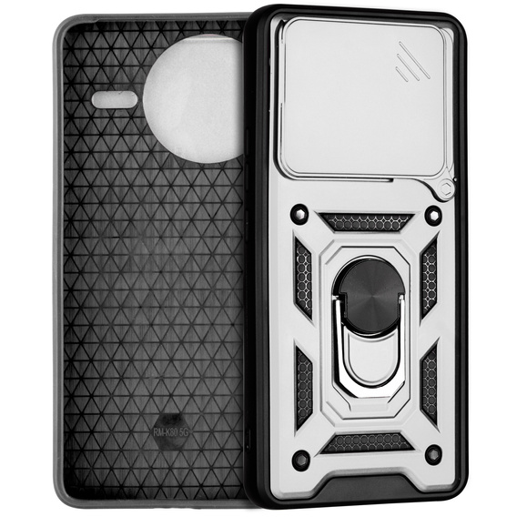 Θήκη για Xiaomi Poco F7 Pro, CamShield Slide, ασημένια