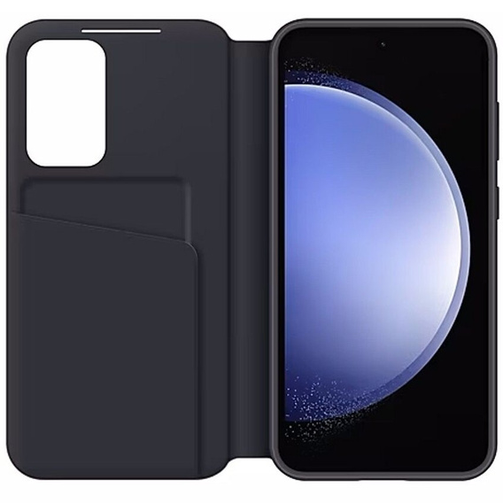 Γνήσια θήκη Samsung για Galaxy S23 FE, S View Wallet Cover, μαύρη
