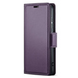 Θήκη για Xiaomi Redmi Note 13 Pro+, ERBORD Glossy Litchi, πορτοφόλι με πτερύγιο, μωβ