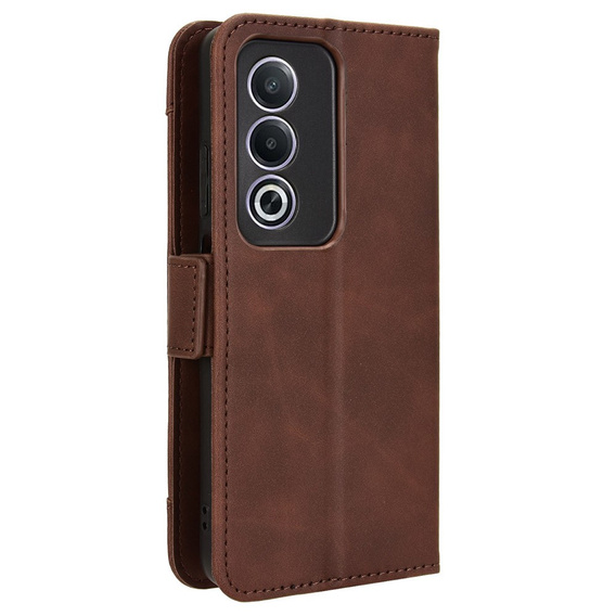Θήκη με πτερύγιο για Oppo A80, Card Slot, καφέ