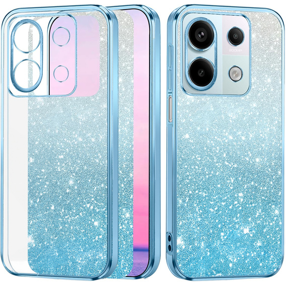 Θήκη για Xiaomi Redmi Note 13 5G, Glitter Case CamShield, μπλε