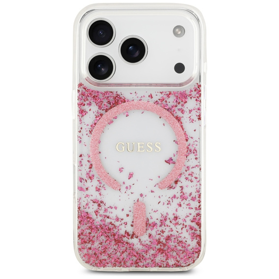 GUESS Resin Bottom Glitter MagSafe θήκη για iPhone 17 Pro