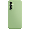 Η θήκη για Samsung Galaxy A15, Silicone Lite, πράσινη + γυαλί 9H