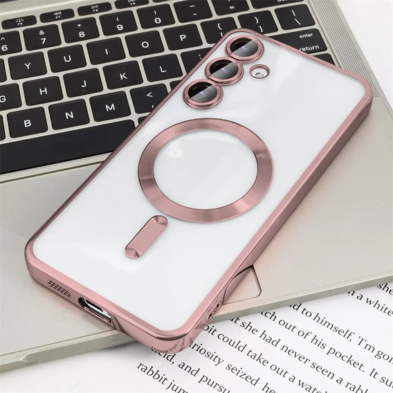 Θήκη για Samsung Galaxy A15 4G/5G, Electro MagSafe, ροζ + Γυαλί για την οθόνη