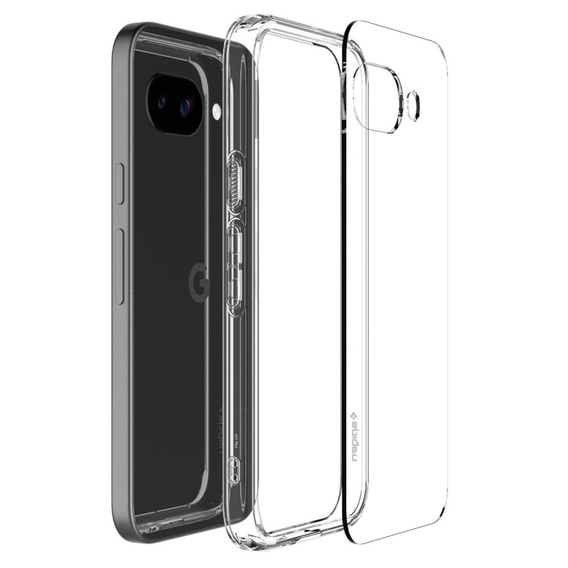 θήκη Spigen για Google Pixel 9A, Ultra Hybrid, διαφανής + μετριασμένο γυαλί 9H