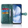 θήκη πτερύγιο για Realme Note 70T 4G, Wallet Rhombus, πράσινη
