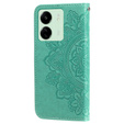 Θήκη με πτερύγιο για Xiaomi Redmi 13C / Poco C65, Mandala Flower, πράσινη