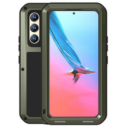 Love Mei Θήκη για Samsung Galaxy S22, armored with glass, πράσινη