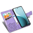 Θήκη πτερύγιο για Oppo Reno 14F, πορτοφόλι, Butterfly, μωβ