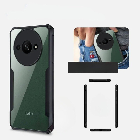 Θήκη για Xiaomi Redmi A3, AntiDrop Hybrid, μαύρη