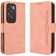 Θήκη με πτερύγιο για Oppo Reno 12 Pro, Card Slot, ροζ
