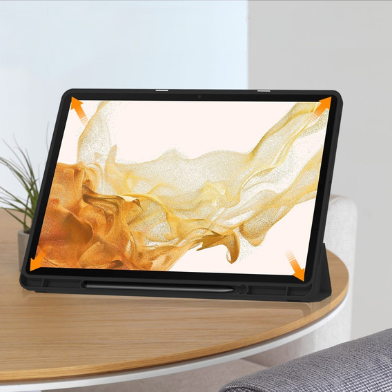 Θήκη για Samsung Galaxy Tab S10+ Plus, Smartcase με χώρο για γραφίδα, μαύρη