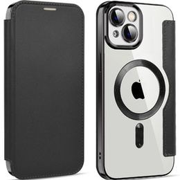 Θήκη με πτερύγιο για iPhone 14, RFID Wallet MagSafe CamShield, μαύρη