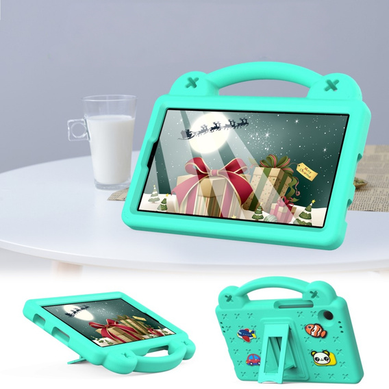 Παιδική θήκη για Samsung Galaxy Tab A9, Cute Patterns, με βάση, πράσινη