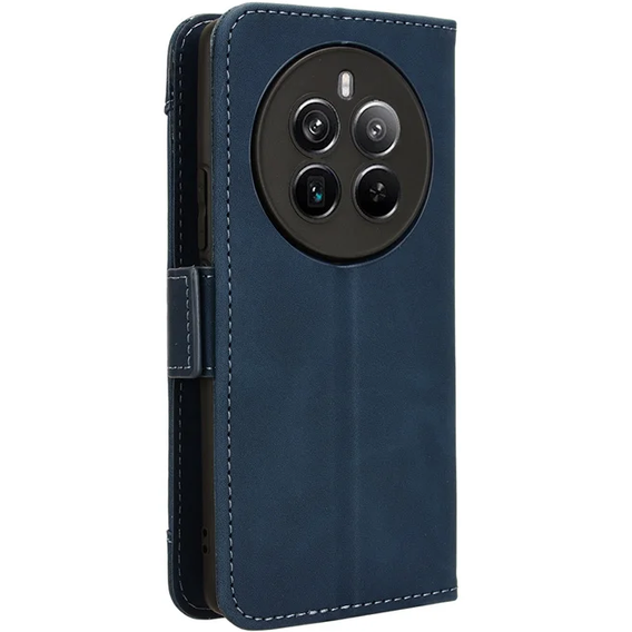 Θήκη με πτερύγιο για Realme 12 Pro 5G / 12 Pro+ 5G, Card Slot, σκούρο μπλε