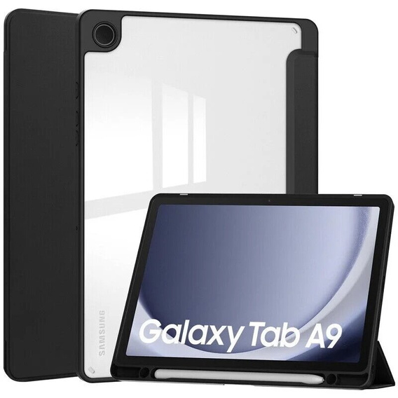 Θήκη για Samsung Galaxy Tab A9, Smartcase Hybrid, με χώρο για γραφίδα, μαύρη