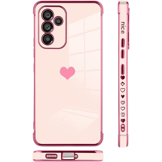 Θήκη για Samsung Galaxy A34 5G, Electro heart, ροζ rose gold