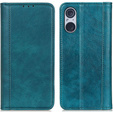 Θήκη για Sony Xperia 5 V, Wallet Litchi Leather, πράσινη