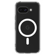 Θήκη MagSafe Spigen για Google Pixel 9A, Ultra Hybrid, διαφανής / λευκή + Μετριασμένο γυαλί 9H