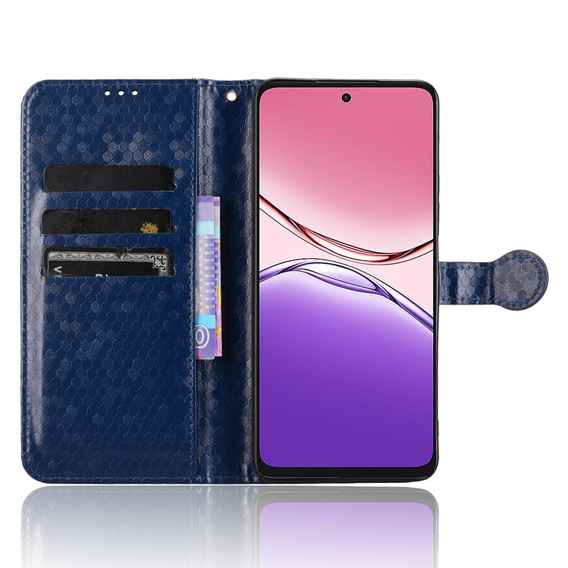 θήκη πτερύγιο για Oppo A5 Pro 5G, Wallet Rhombus, μπλε