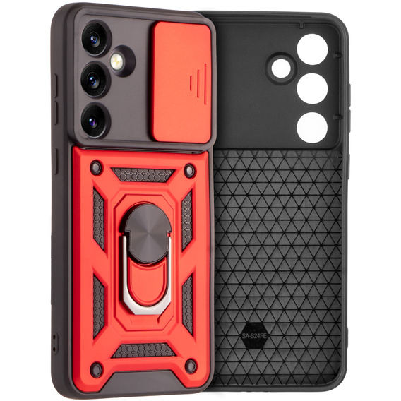 Θήκη για Samsung Galaxy S24 FE, CamShield Slide, κόκκινη