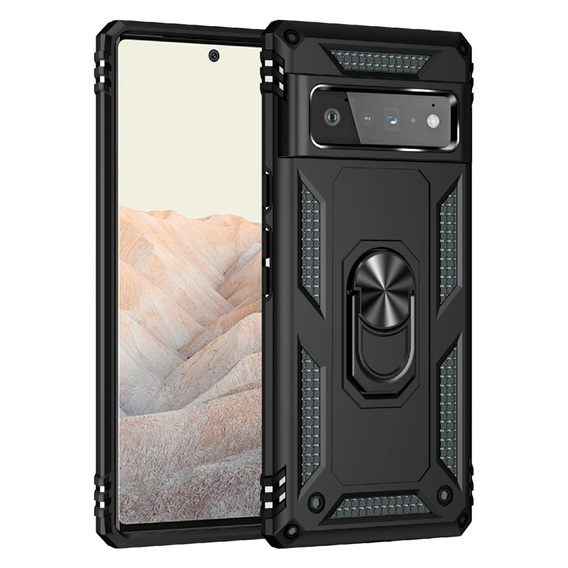 θωρακισμένη θήκη για Google Pixel 6 Pro, Nox Case Ring, μαύρη