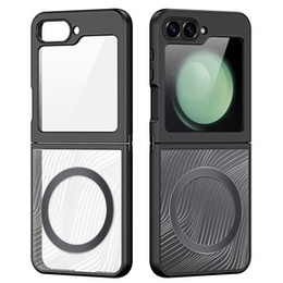 θήκη DuxDucis για το Samsung Galaxy Z Flip7 FE / Z Flip6, Aimo Case, για MagSafe, διαφανής / μαύρη