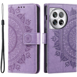 Θήκη με πτερύγιο για OnePlus 12 5G, Mandala, μωβ