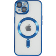 Θήκη για iPhone 14, Electro MagSafe, μπλε + Γυαλί για την οθόνη