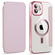 Θήκη με πτερύγιο για iPhone 11, RFID Wallet MagSafe CamShield, ροζ rose gold