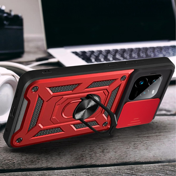 Θήκη για Realme GT 7 Pro, CamShield Slide, κόκκινη