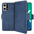 Θήκη με πτερύγιο για Oppo Reno7 4G, Card Slot, μπλε