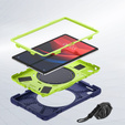 Παιδική θήκη για Lenovo Tab M11, θωρακισμένη με λουράκι, ναυτικό μπλε / πράσινο