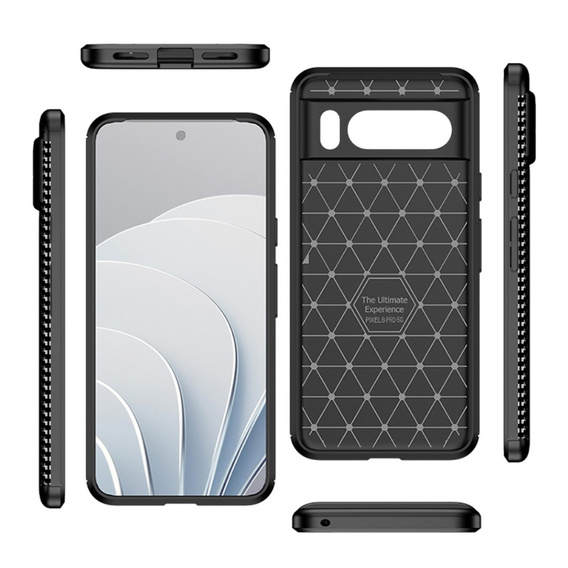 Θήκη για Google Pixel 8 Pro, Carbon Gel, μαύρη