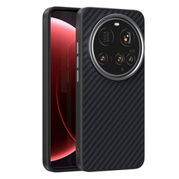 Η θήκη ABEEL για το Xiaomi 15 Ultra, Carbon Fiber, για MagSafe, μαύρη