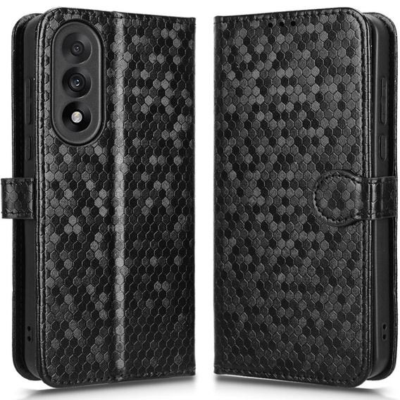 θήκη πτερύγιο για OnePlus Nord 5, Wallet Rhombus, μαύρη
