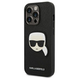 Karl Lagerfeld Θήκη για iPhone 14 Pro Max, Saffiano Karl's Head Patch, μαύρη