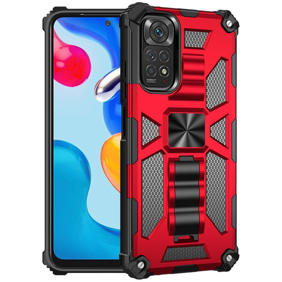 Θήκη για Xiaomi Redmi Note 11 / 11S, Armor Kickstand, κόκκινη