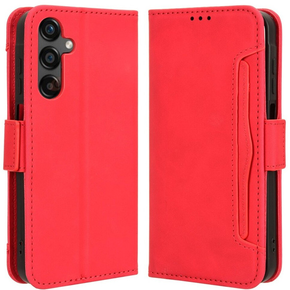 Θήκη με πτερύγιο για Samsung Galaxy A25 5G, Card Slot, κόκκινη