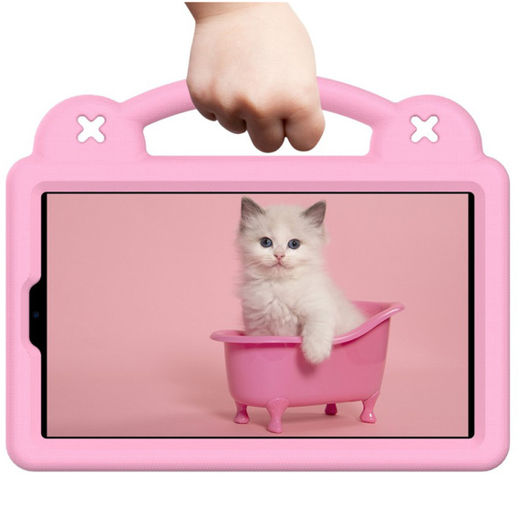 Παιδική θήκη για Samsung Galaxy Tab A7 Lite 8.7 T220/T225, Cute Patterns, με βάση, ροζ