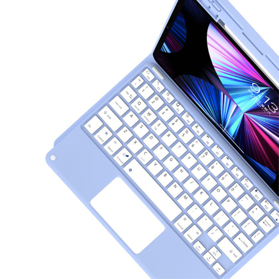 Θήκη + πληκτρολόγιο iPad Air 10.9 4 2020 / 5 2022, Touchpad, μπλε