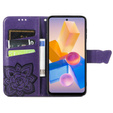 Θήκη με πτερύγιο για Infinix Hot 40i, Butterfly, μωβ