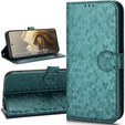 θήκη πτερύγιο για Motorola Edge 60 Pro, Wallet Rhombus, πράσινη