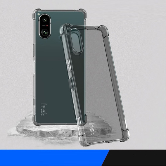 IMAK Θήκη για Sony Xperia 5 V, Dropproof, διαφανής / μαύρη