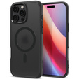 Θήκη MagSafe Spigen για iPhone 16 Pro Max, Ultra Hybrid, διαφανής / μαύρη + Μετριασμένο γυαλί 9H