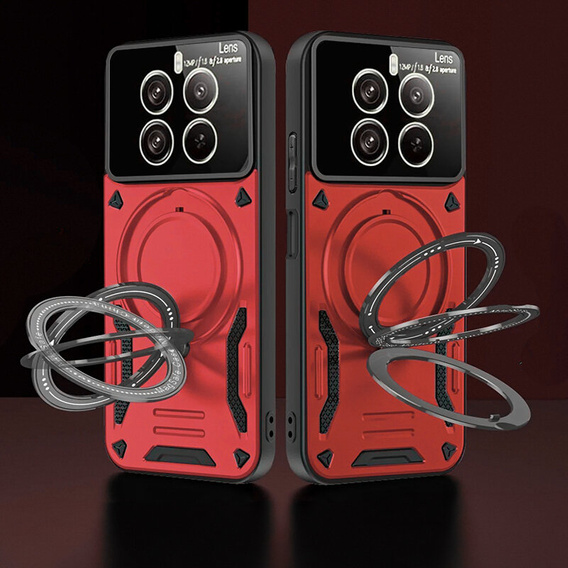 Θωρακισμένη θήκη για Realme 12 Pro 5G / 12 Pro+ 5G, Magnetic Ring, κόκκινη