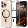Θήκη MagSafe Spigen για iPhone 16 Pro Max, Ultra Hybrid, διαφανής + Μετριασμένο γυαλί 9H